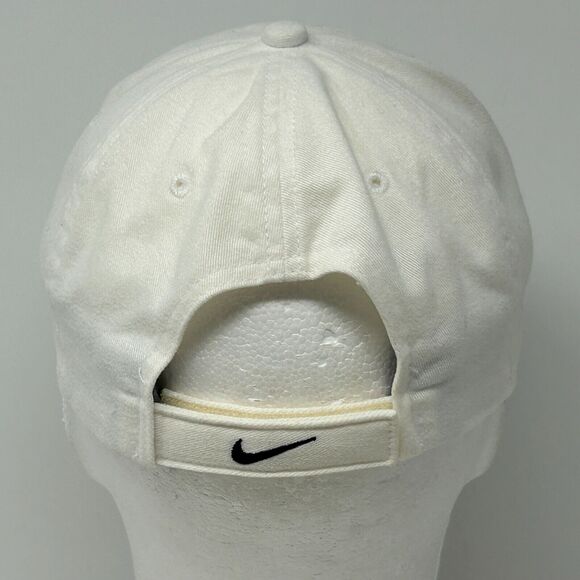 Vintage Nike Swoosh Logo Hat Cap White Y2Ks 2000s Strapback 6 Panel - Picture 3 of 11